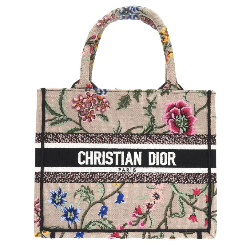 Christian Dior Tote Bag canvas beige Small Floral Book Tote