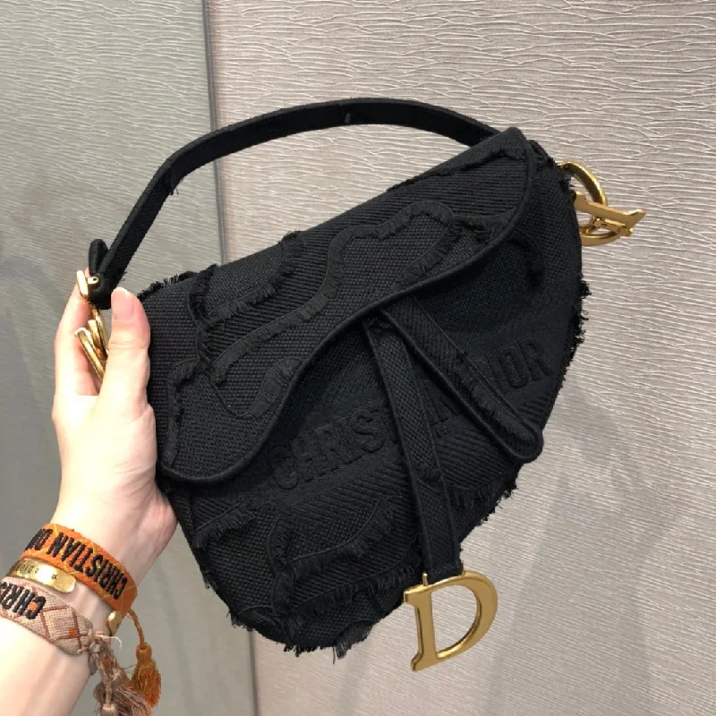 Christian Dior Saddle Bag Black For Women