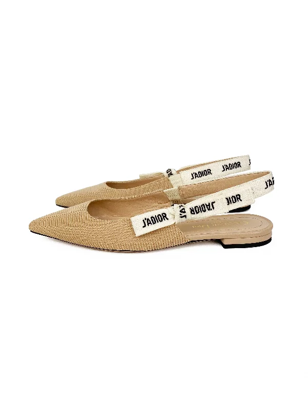 Dior Nude J'aDior Slingback Flats 37.5