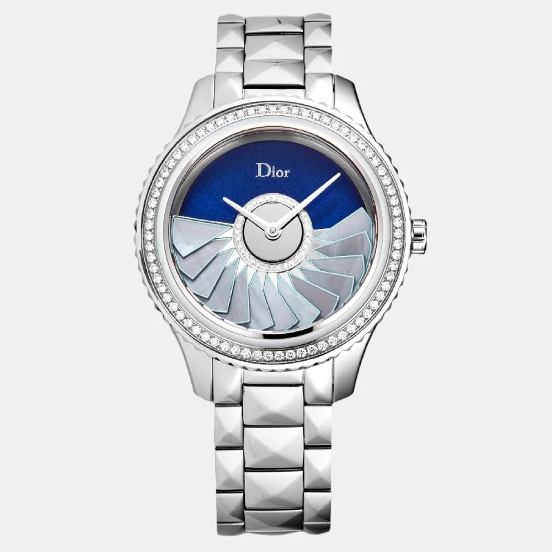 Dior Grand Bal Plisse Soleil Diamond Stainless Steel 36mm Ladies Automatic Watch CD153B10M002