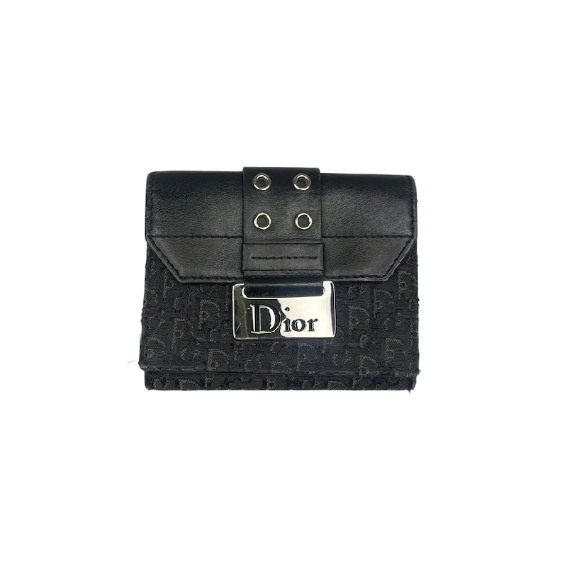 DIOR 2003 'STREET CHIC' TROTTER CANVAS WALLET - BLACK 92HR0