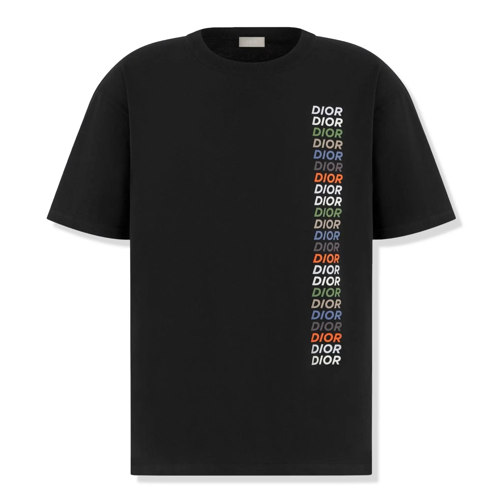 Dior Printed Relaxed Fit Cotton Black T Shirt