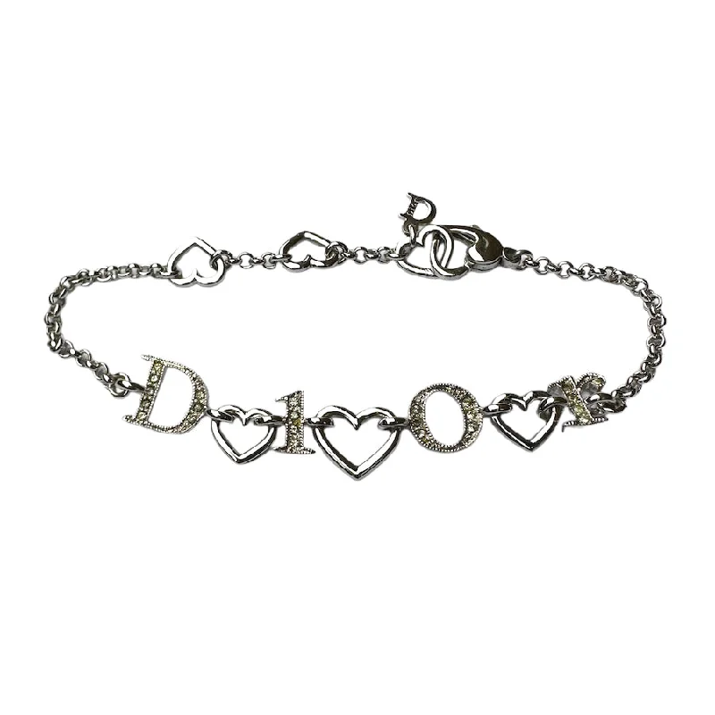 DIOR heart & letter charm bracelet